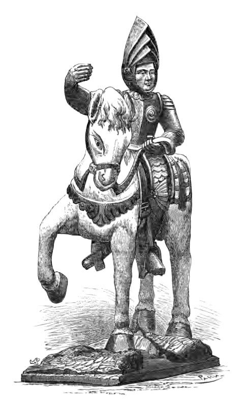 Statue équestre de Jeanne d’Arc, église de Montargis, XVe siècle, musée de Cluny