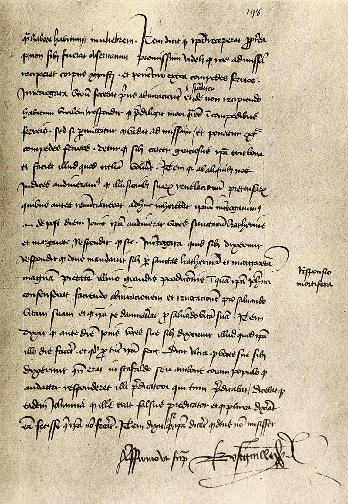 Fac-similé du Ms. du Procès de condamnation de Jeanne d'Arc (C). Bibl. nat., Ms. latin 5966, p. 150