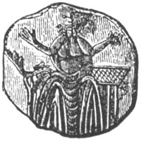 Médaille de plomb du XVe siècle. Avers : Le Père éternel
