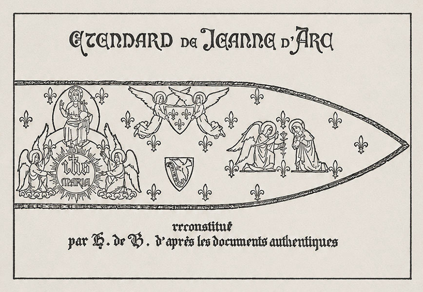L'étendard de Jeanne d'Arc (reconstitué par le père Hilaire de Barenton d'après les documents authentiques)