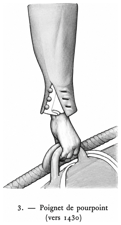 Poignet de pourpoint (vers 1430)