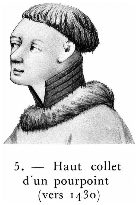 Haut collet d’un pourpoint (vers 1430)