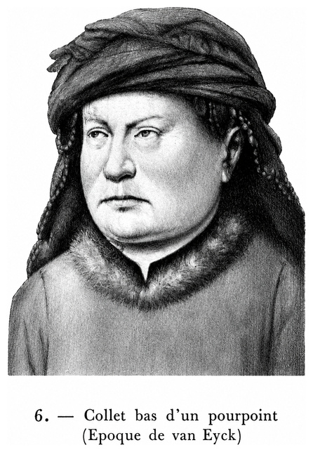 Collet bas d’un pourpoint (époque de van Eyck)