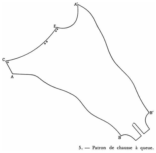 Patron de chausse à queue