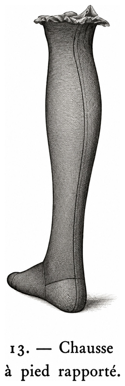 Chausse à pied rapporté