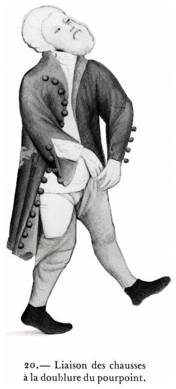 Liaison des chausses à la doublure du pourpoint