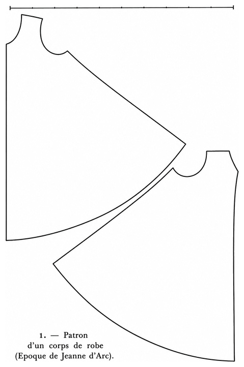 Patron d’un corps de robe (époque de Jeanne d’Arc)