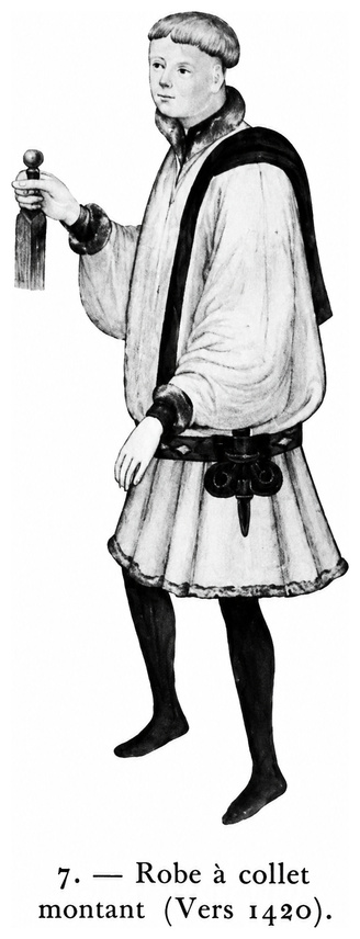 Robe à collet montant (vers 1420)