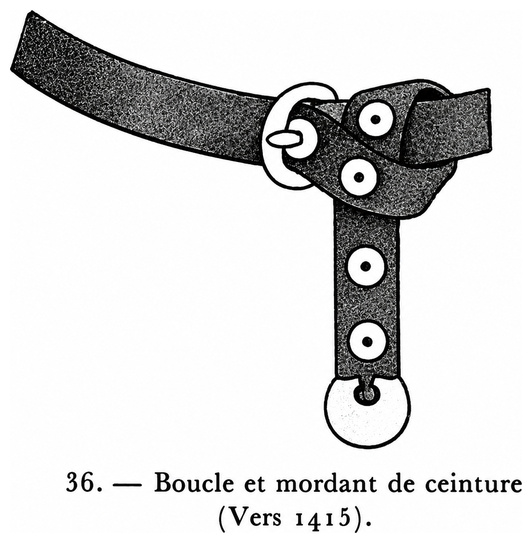Boucle et mordant de ceinture (vers 1415)