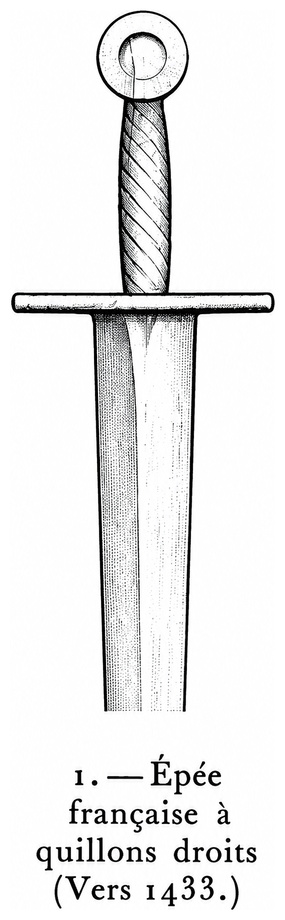 Épée française à quillons droits (vers 1433)