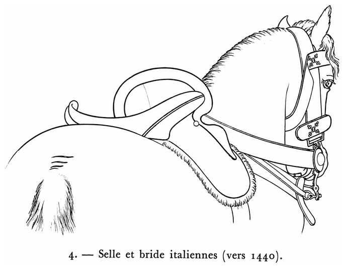 Selle et bride italiennes (vers 1440)