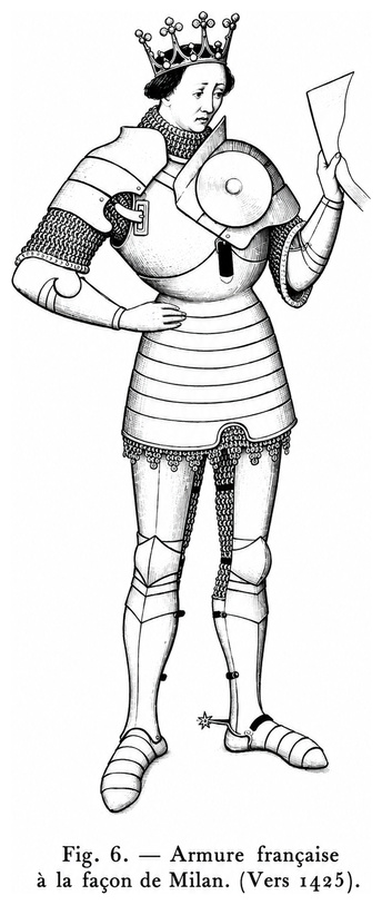 Armure française à la façon de Milan (vers 1425)