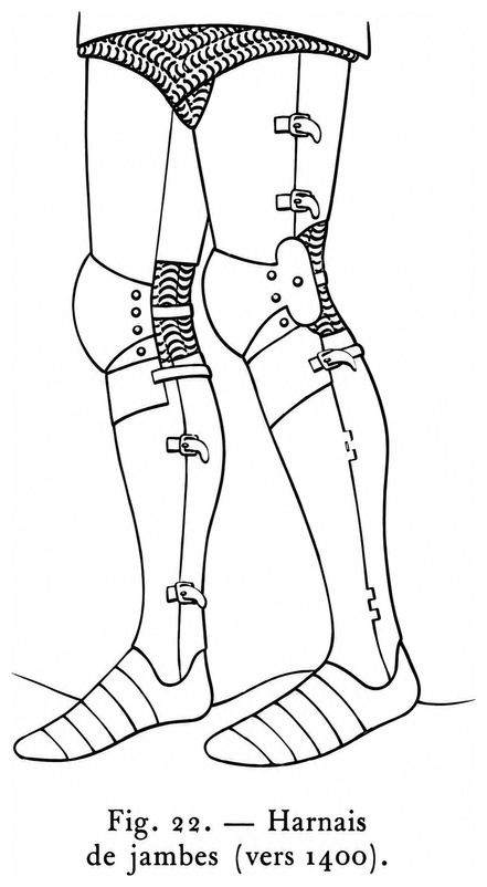 Harnais de jambes (vers 1400)