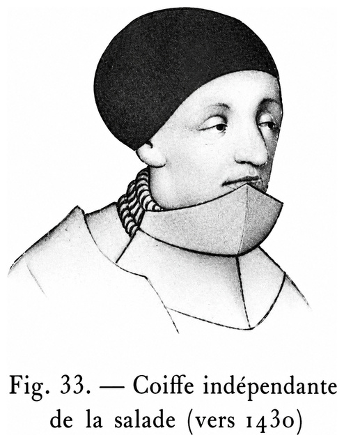 Coiffe indépendante de la salade (vers 1430)