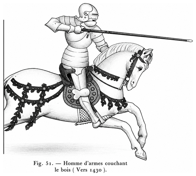 Homme d’armes couchant le bois (vers 1430)
