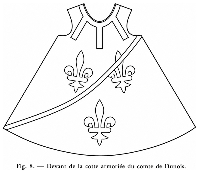 Devant de la cotte armoriée du comte de Dunois