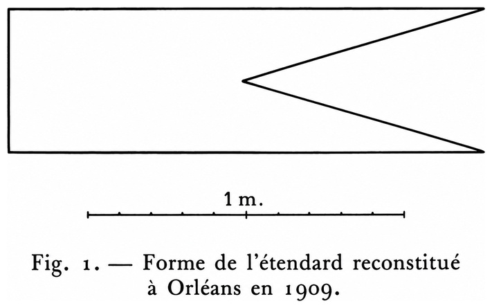 Forme de l’étendard reconstitué à Orléans en 1909