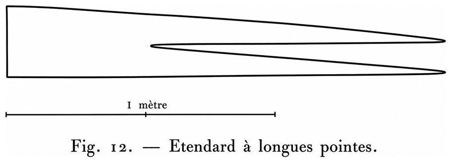 Étendard à longues pointes