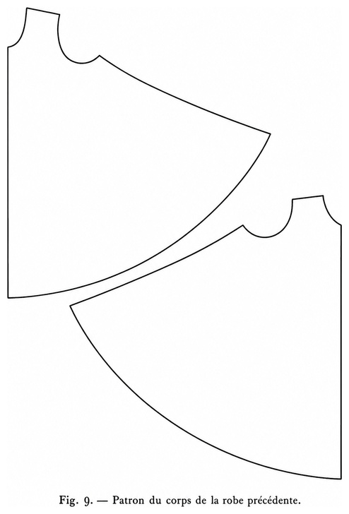 Patron du corps de la robe précédente