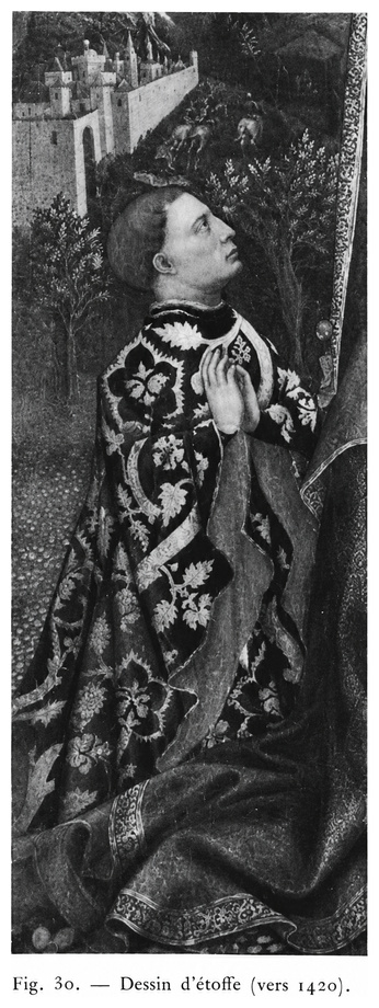 Dessin d’étoffe (vers 1420)