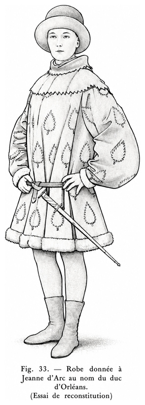 Robe donnée à Jeanne d’Arc au nom du duc d’Orléans (essai de reconstitution)