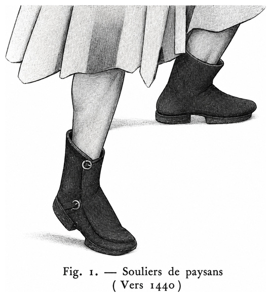 Souliers de paysans (vers 1440)