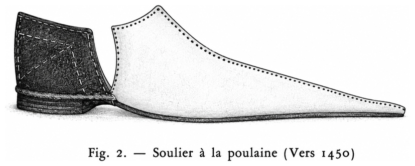 Soulier à la poulaine (vers 1450)