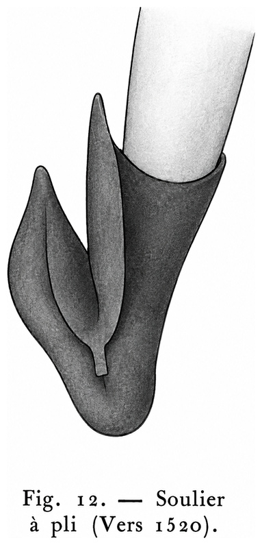 Soulier à pli (vers 1520)