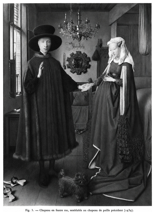 Chapeau en feutre ras, semblable au chapeau de paille précédent (1434)