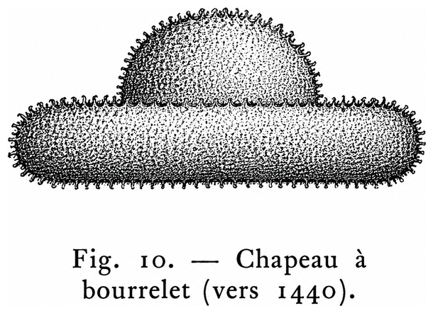 Chapeau à bourrelet (vers 1440)