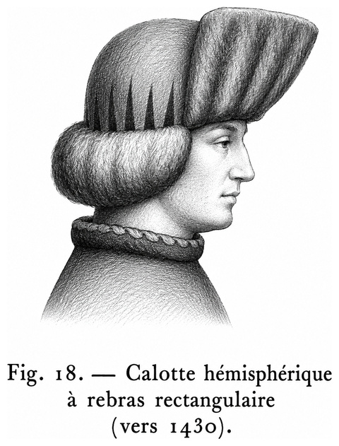 Calotte hémisphérique à rebras rectangulaire (vers 1430)