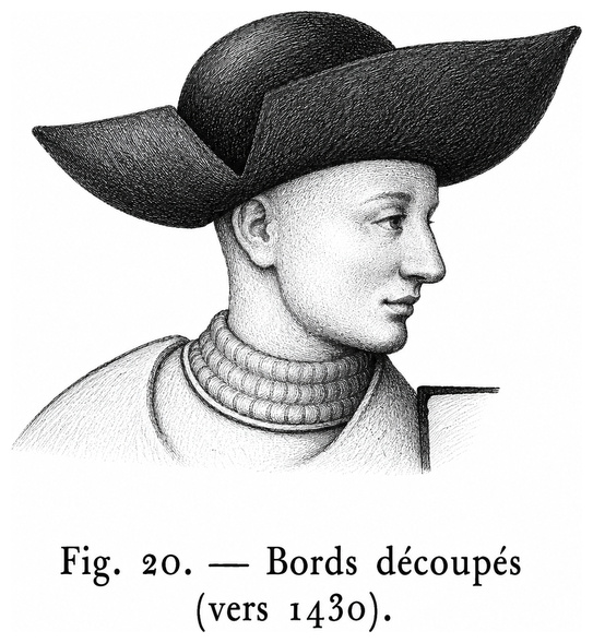 Bords découpés (vers 1430)