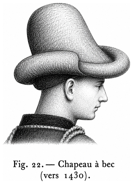 Chapeau à bec (vers 1430)