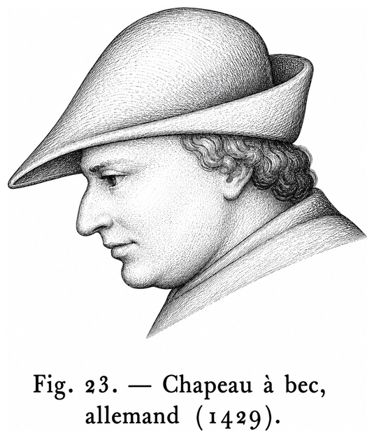 Chapeau à bec allemand (1429)