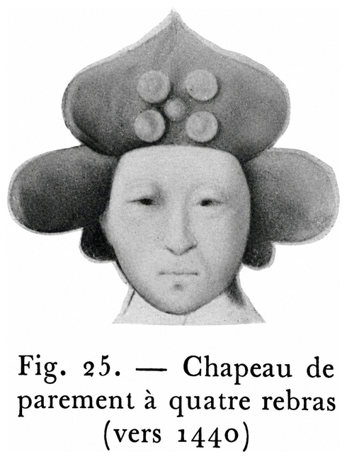 Chapeau de parement à quatre rebras (vers 1440)