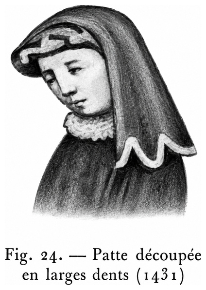 Patte découpée en larges dents (1431)