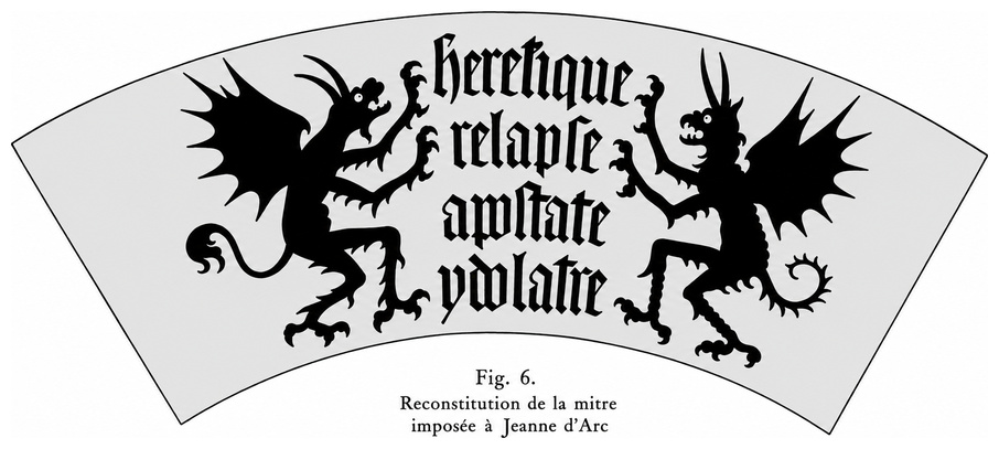 Reconstitution de la mitre imposée à Jeanne d’Arc