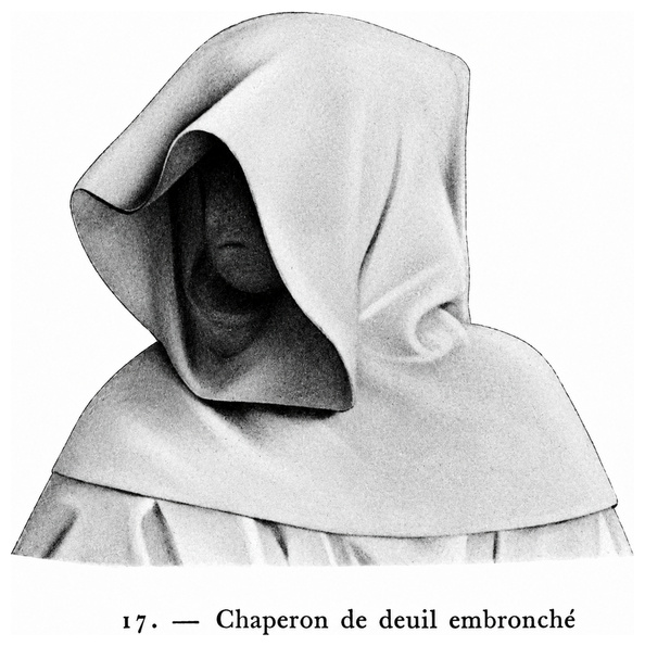Chaperon de deuil embronché