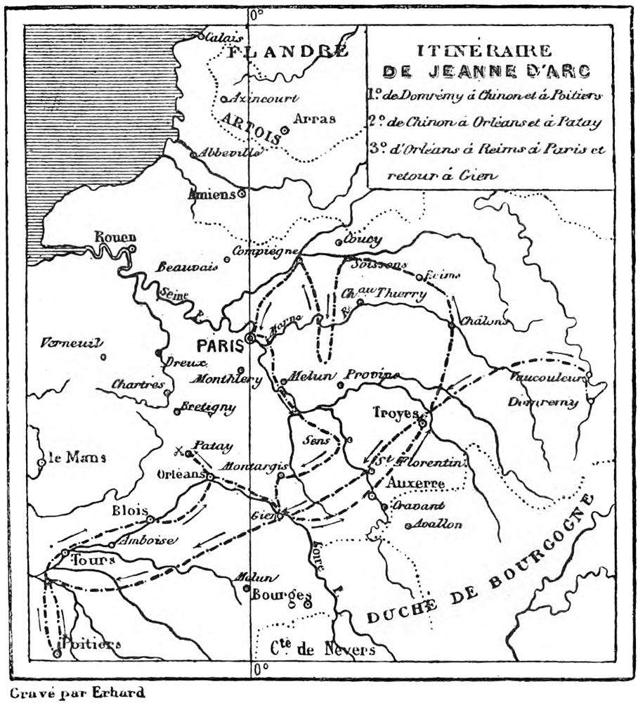 Itinéraire de Jeanne d'Arc