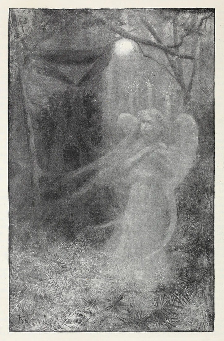 L’Arbre des fées : Mark Twain, Jeanne d'Arc, illustration de Frank DuMond, 1895
