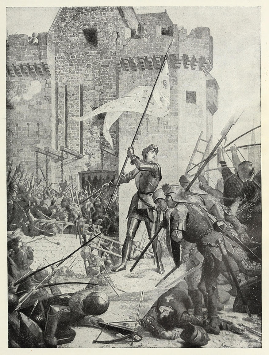 Le siège d’Orléans, d’après Lenepveu : Mark Twain, Jeanne d'Arc, illustration de Frank DuMond, 1895
