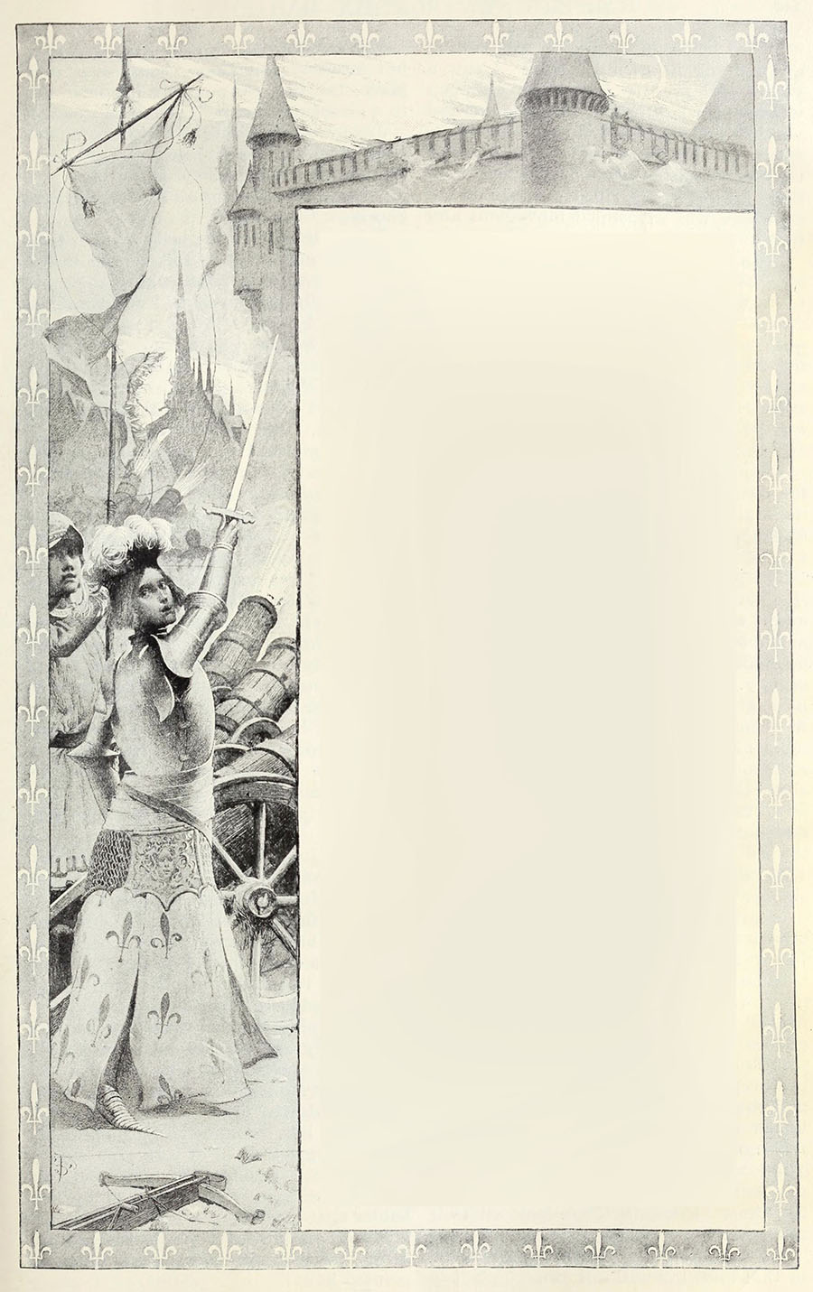Mark Twain, Jeanne d'Arc, illustration de Frank DuMond, 1895