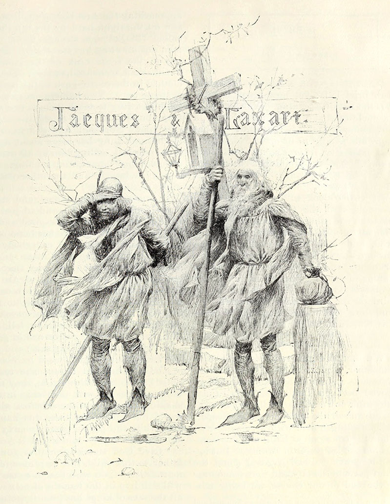 Jacques d’Arc et l’oncle Laxart : Mark Twain, Jeanne d'Arc, illustration de Frank DuMond, 1895