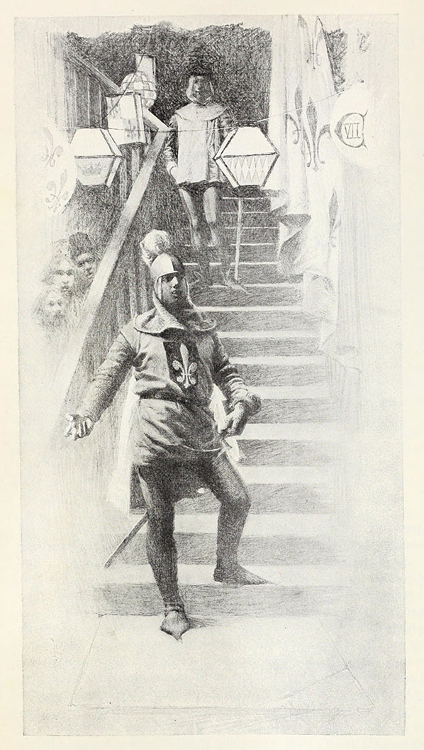 Le Paladin raconte ses exploits : Mark Twain, Jeanne d'Arc, illustration de Frank DuMond, 1895