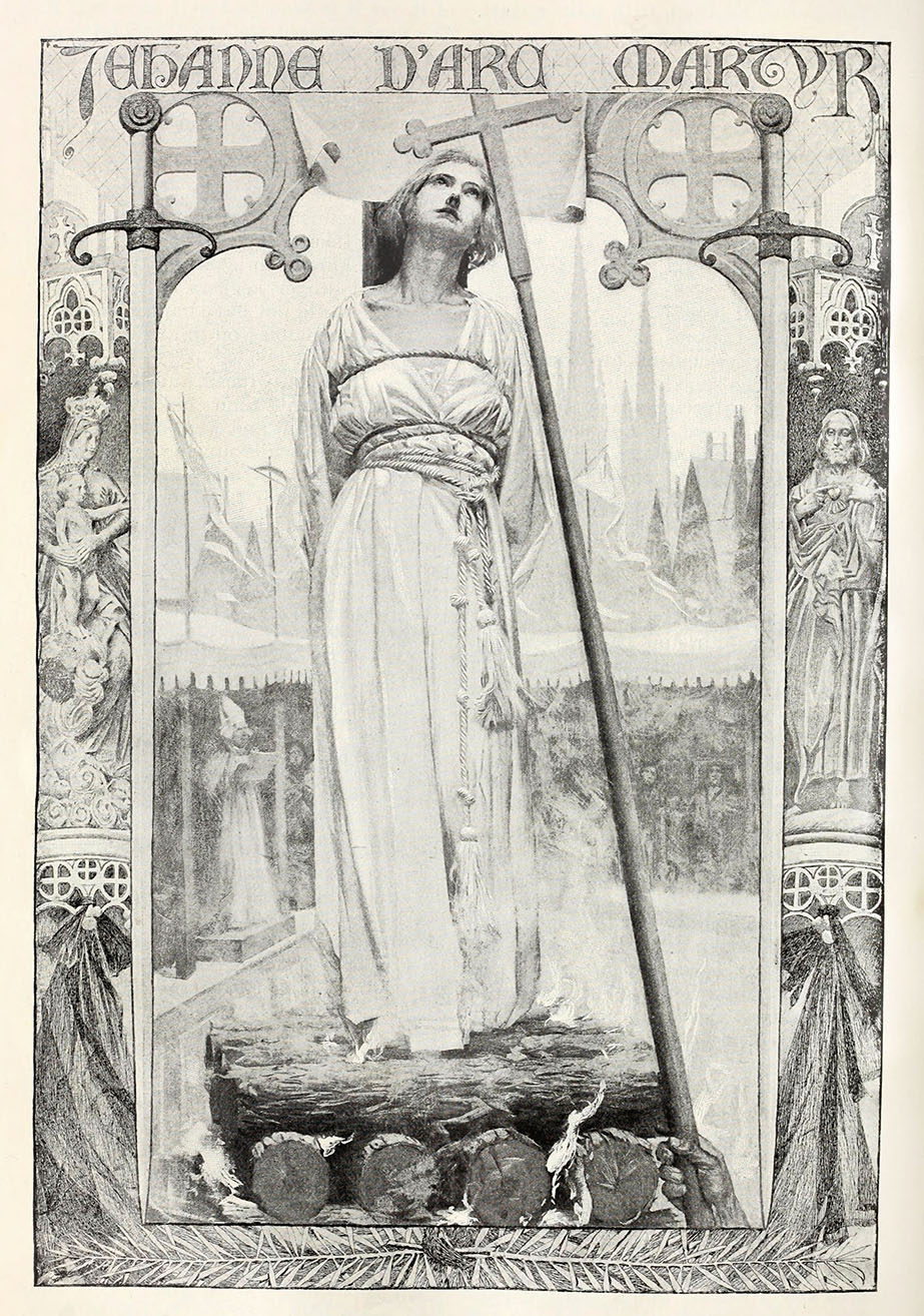 Le martyre de la Pucelle d’Orléans : Mark Twain, Jeanne d'Arc, illustration de Frank DuMond, 1895